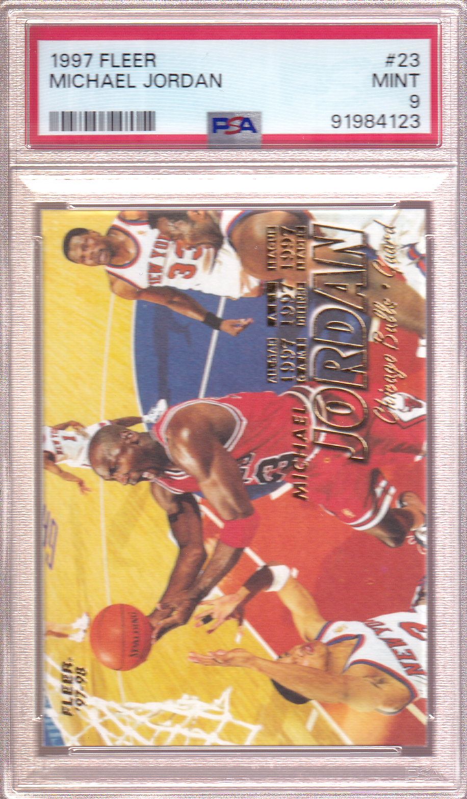 Michael Jordan 1997-98 Fleer Card #23 PSA 9 Chicago Bulls