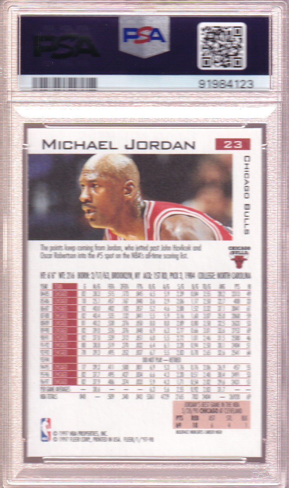 Michael Jordan 1997-98 Fleer Card #23 PSA 9 Chicago Bulls