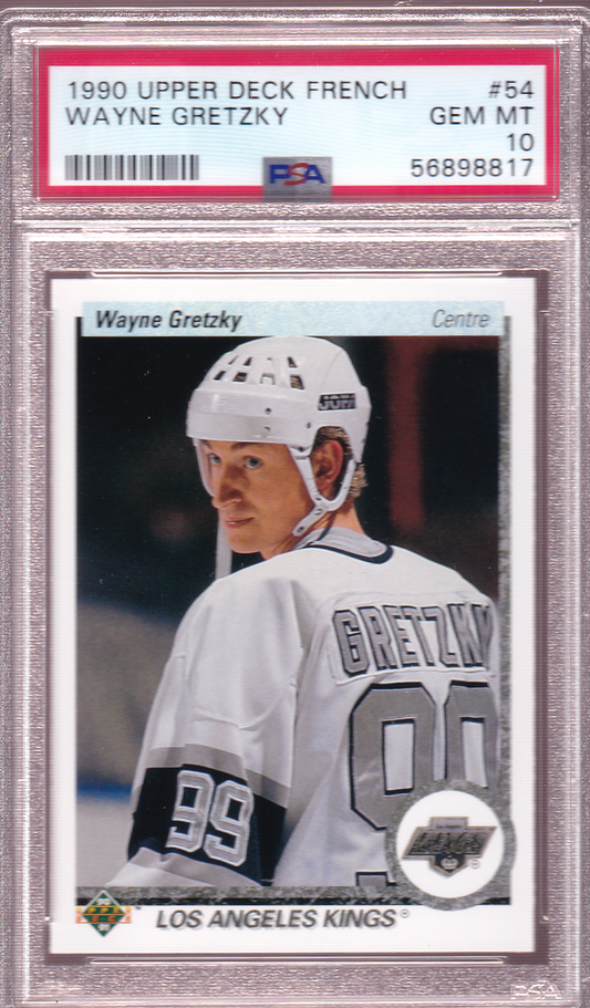 Wayne Gretzky 1990-91 Upper Deck FRENCH PSA 10 Card #55 Los Angeles LA Kings