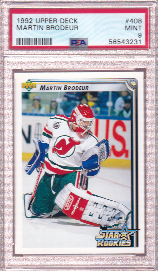 Martin Brodeur 1992-93 Upper Deck Star Rookies PSA #408 New Jersey Devils