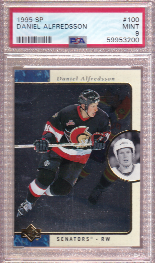 Daniel Alfredsson 1995-96 SP RC PSA 9 Rookie Card #100 Ottawa Senators