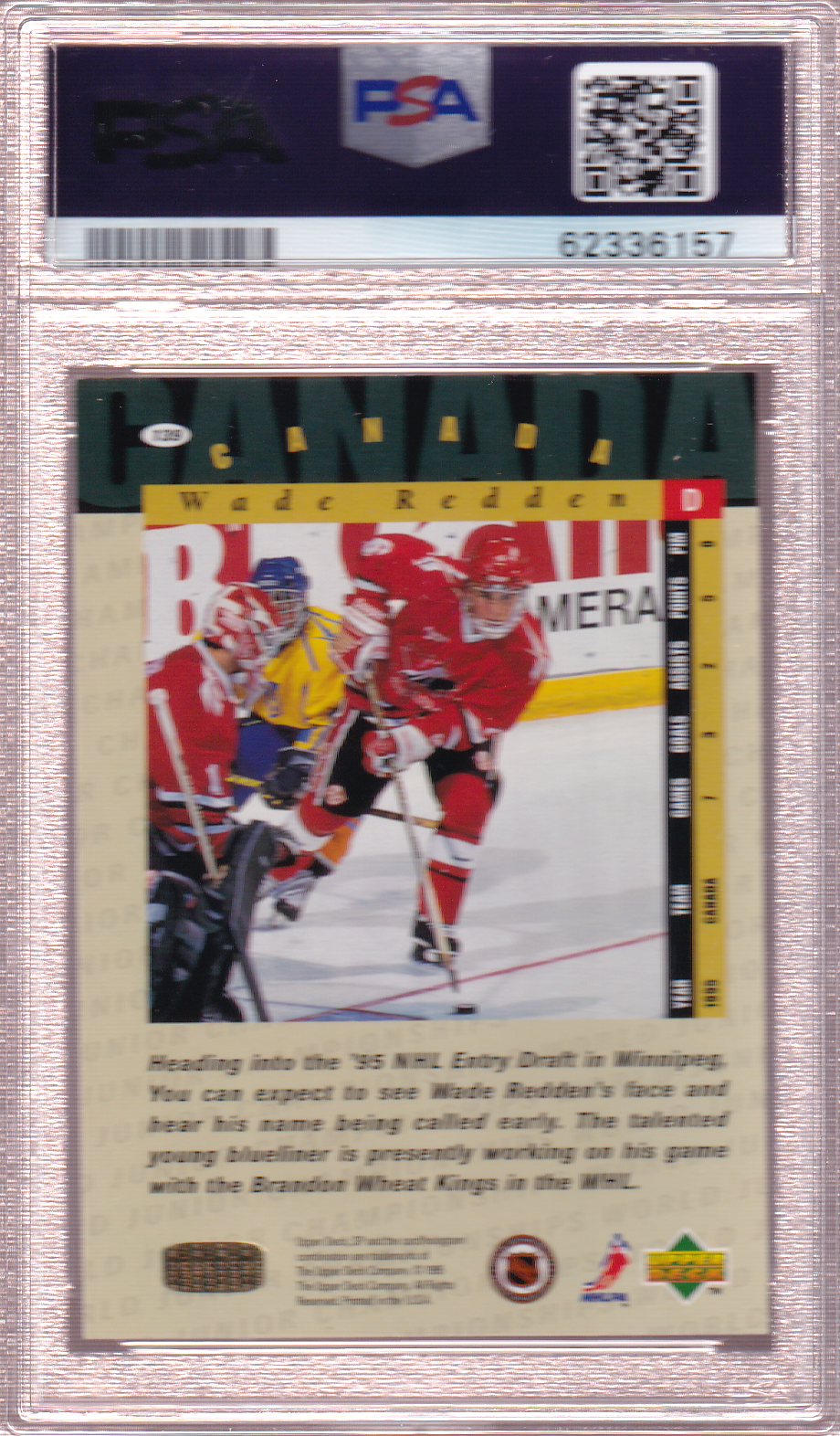 Wade Redden 1994-95 SP RC PSA 8  Rookie Card #139 Ottawa Senators