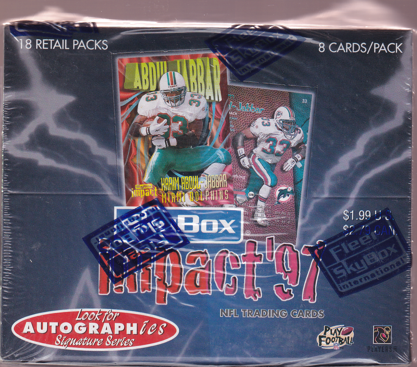 1997 SkyBox Impact NFL Football Sealed Retail Box