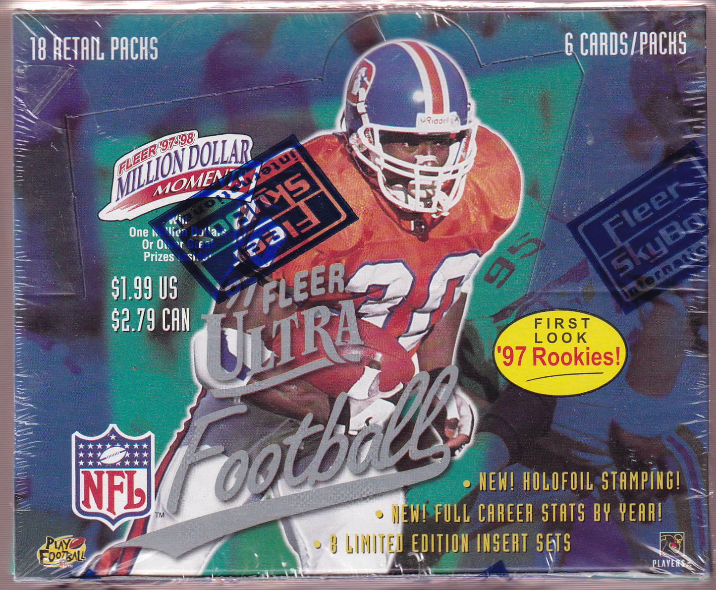 1997 Fleer Ultra NFL Football Sealed Retail Box