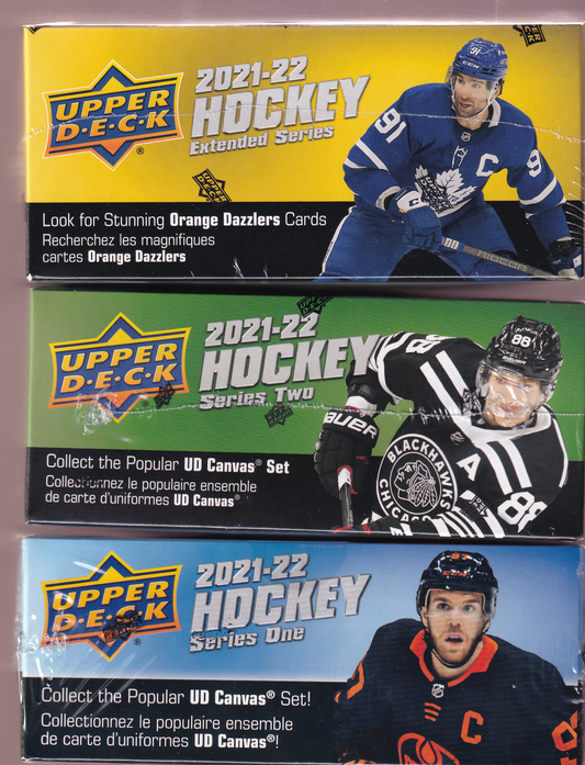 2021-22 Upper Deck Retail Box Series 1 / 2 / Extended Bundle