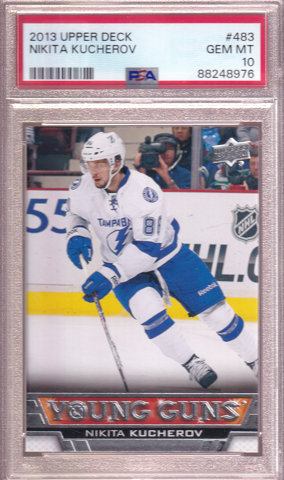 NIKITA KUCHEROV 2013-14 Upper Deck Young Guns Rookie Card RC #483 Tampa Bay Lightning Series 2