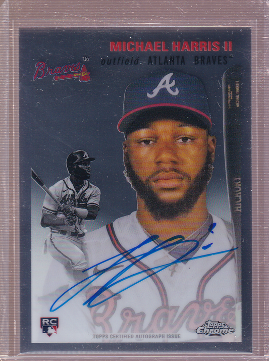 MICHAEL HARRIS II 2023 Topps Chrome Platinum Rookie Auto Card RC #CPA-MH Atlanta Braves