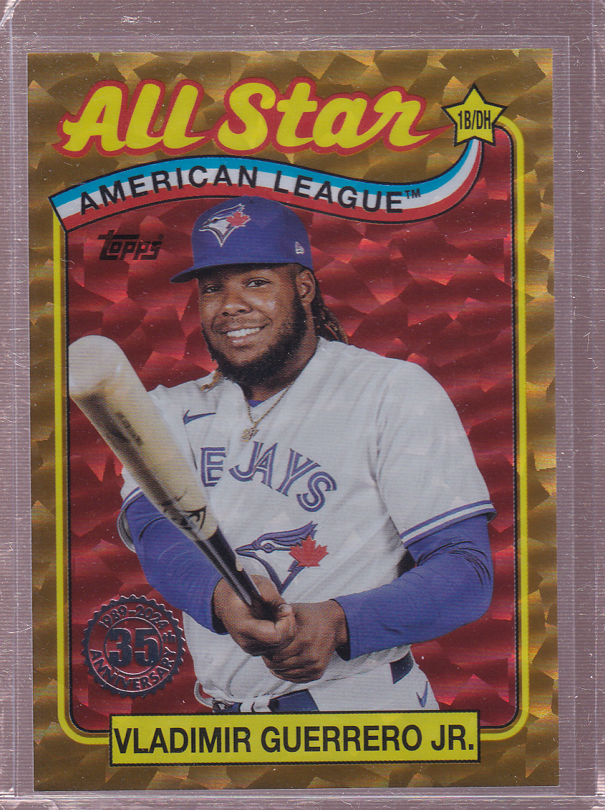 VLADIMIR GUERRERO JR 2024 Topps 35th Anniversary Gold Foil 22/50 Toronto Blue Jays 89ASB-35