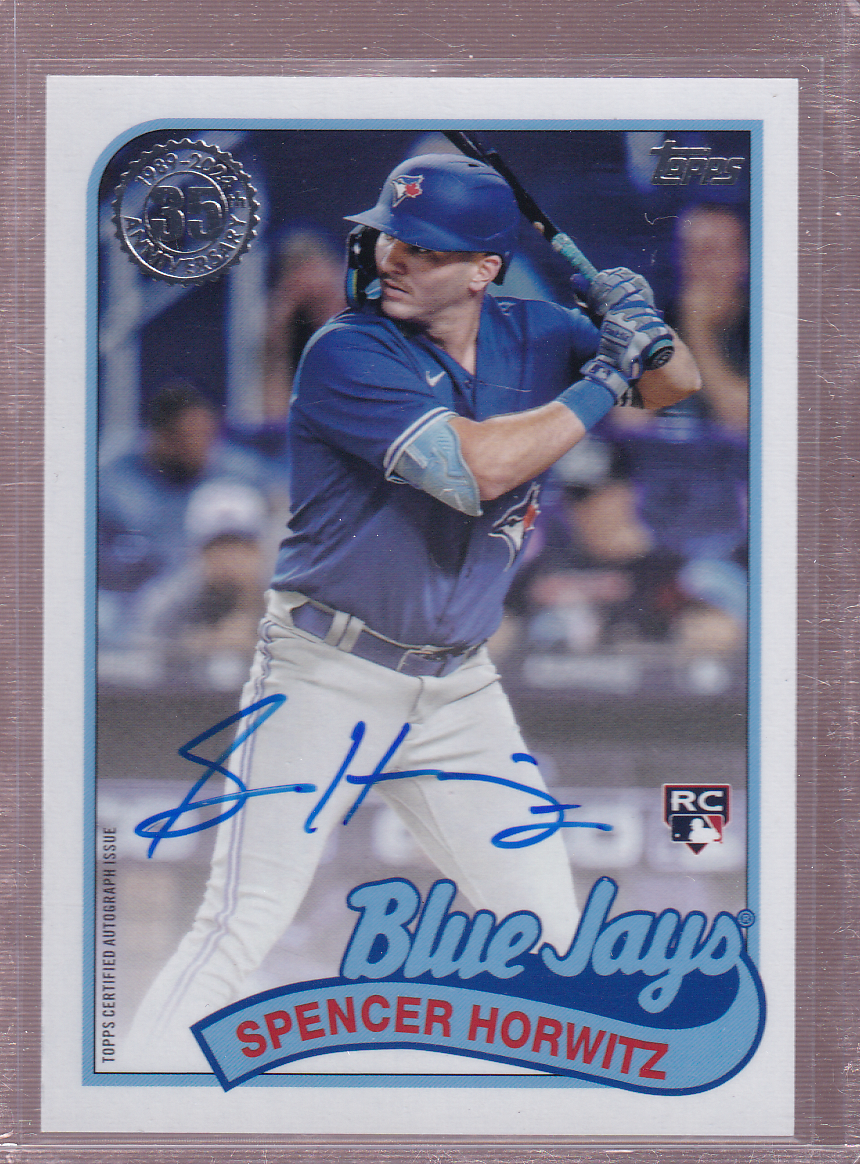 SPENCER HORWITZ 2024 Topps 35th Anniversary 1989 Rookie Auto RC Toronto Blue Jays 89BA-SH