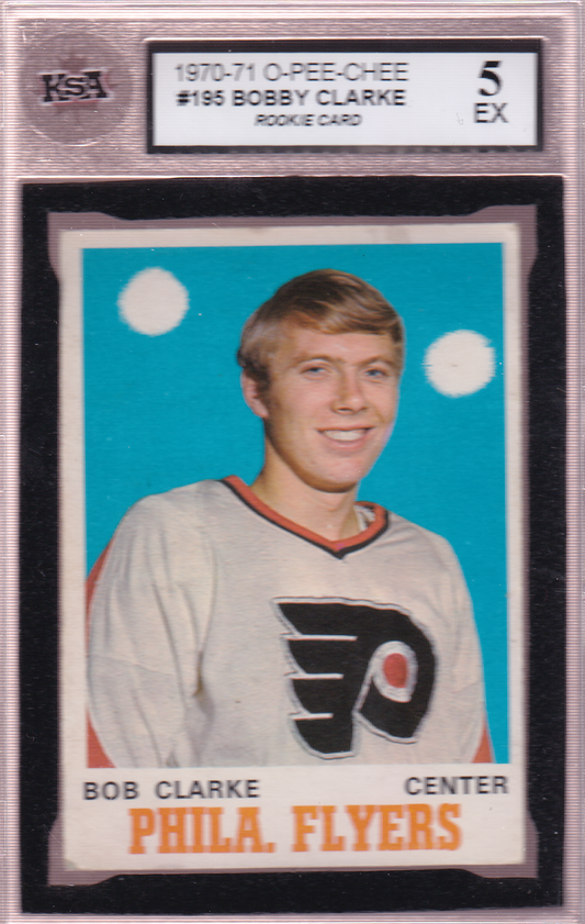 Bobby Clarke 1970-71 O-Pee-Chee Card #195 Philadelphia Flyers KSA 5