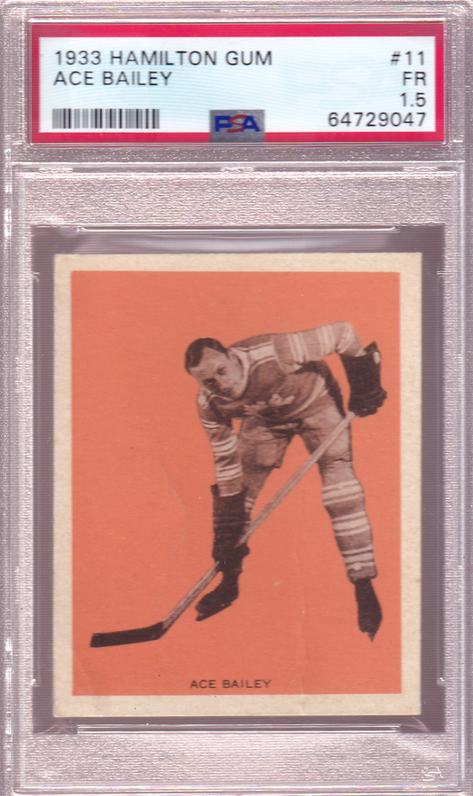 ACE BAILEY 1933-34 Hamilton Gum Rookie PSA 1.5 Toronto Maple Leafs