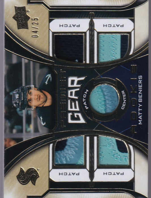 MATTY BENIERS Premier Gear Rookie PGR-BE /25