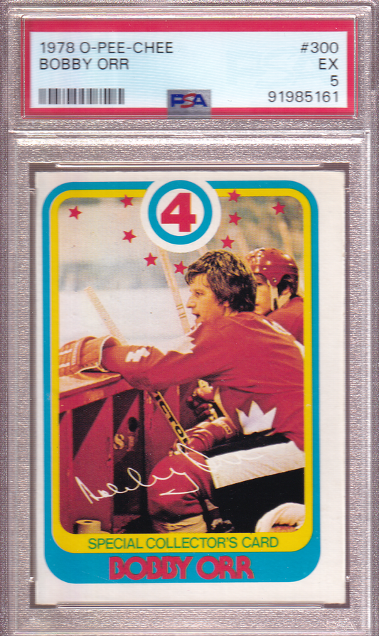 BOBBY ORR 1978-79 O-Pee-Chee Special Collector's Card #300 OPC PSA 5 Chicago Blackhawks