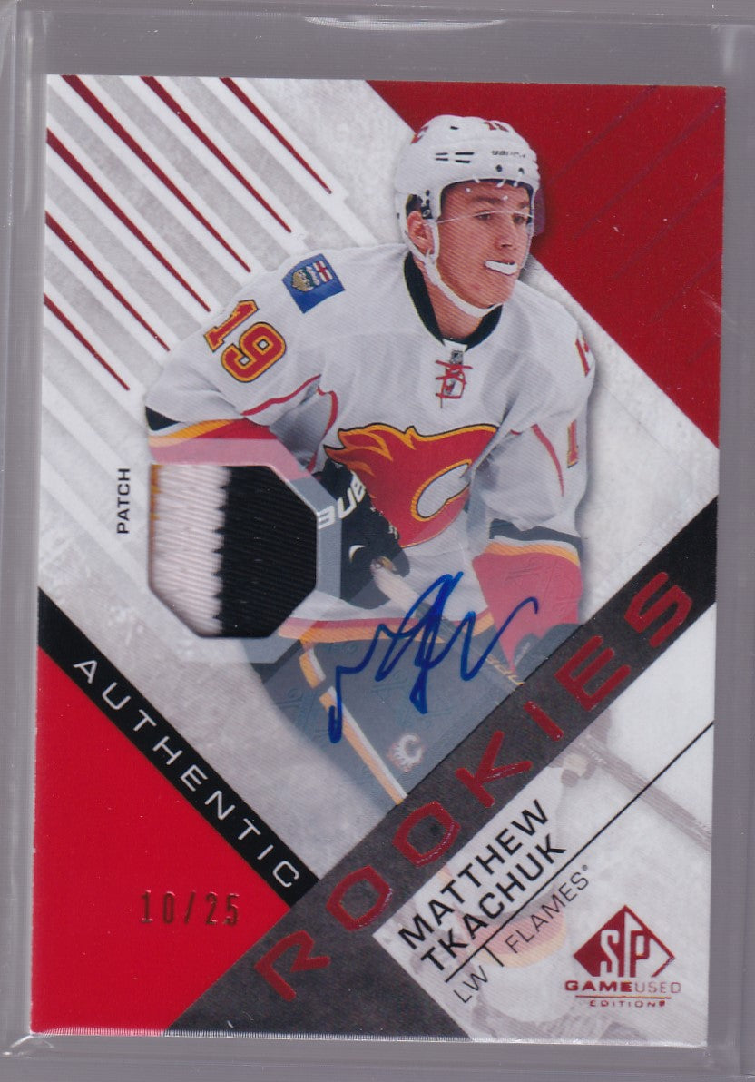 MATTHEW TKACHUK SP Game Used Authentic Rookies 10/25