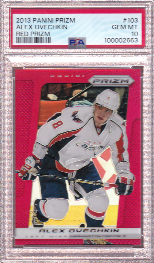 ALEX OVECHKIN 2013-14 Panini Prizm RED card #103 PSA 10 Washington Capitals