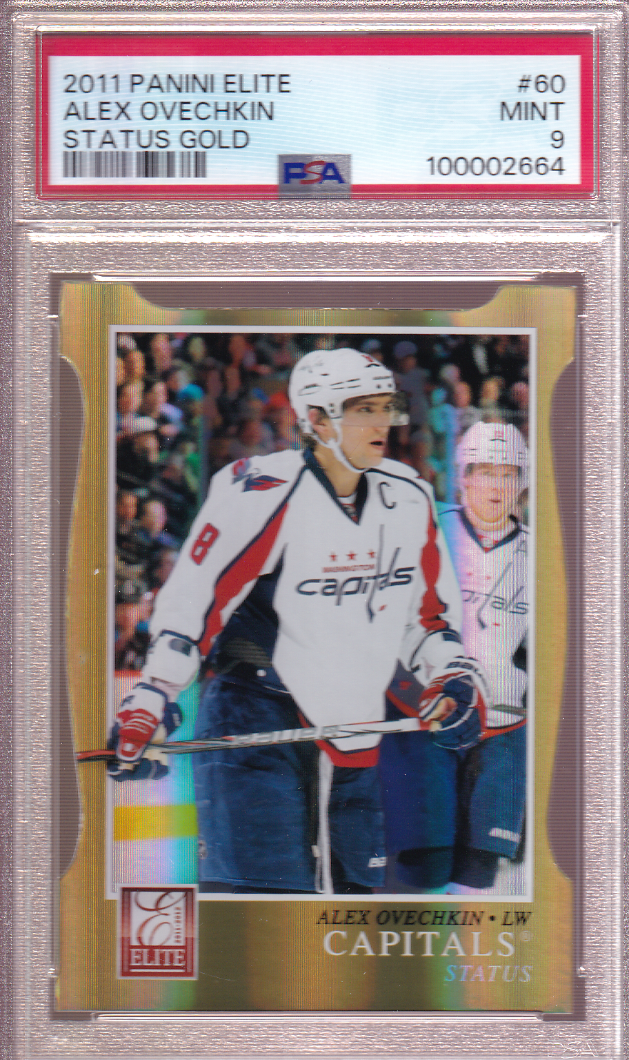 ALEX OVECHKIN 2011-12 Panini Elite Gold 89/99 card #60 PSA 9 Washington Capitals