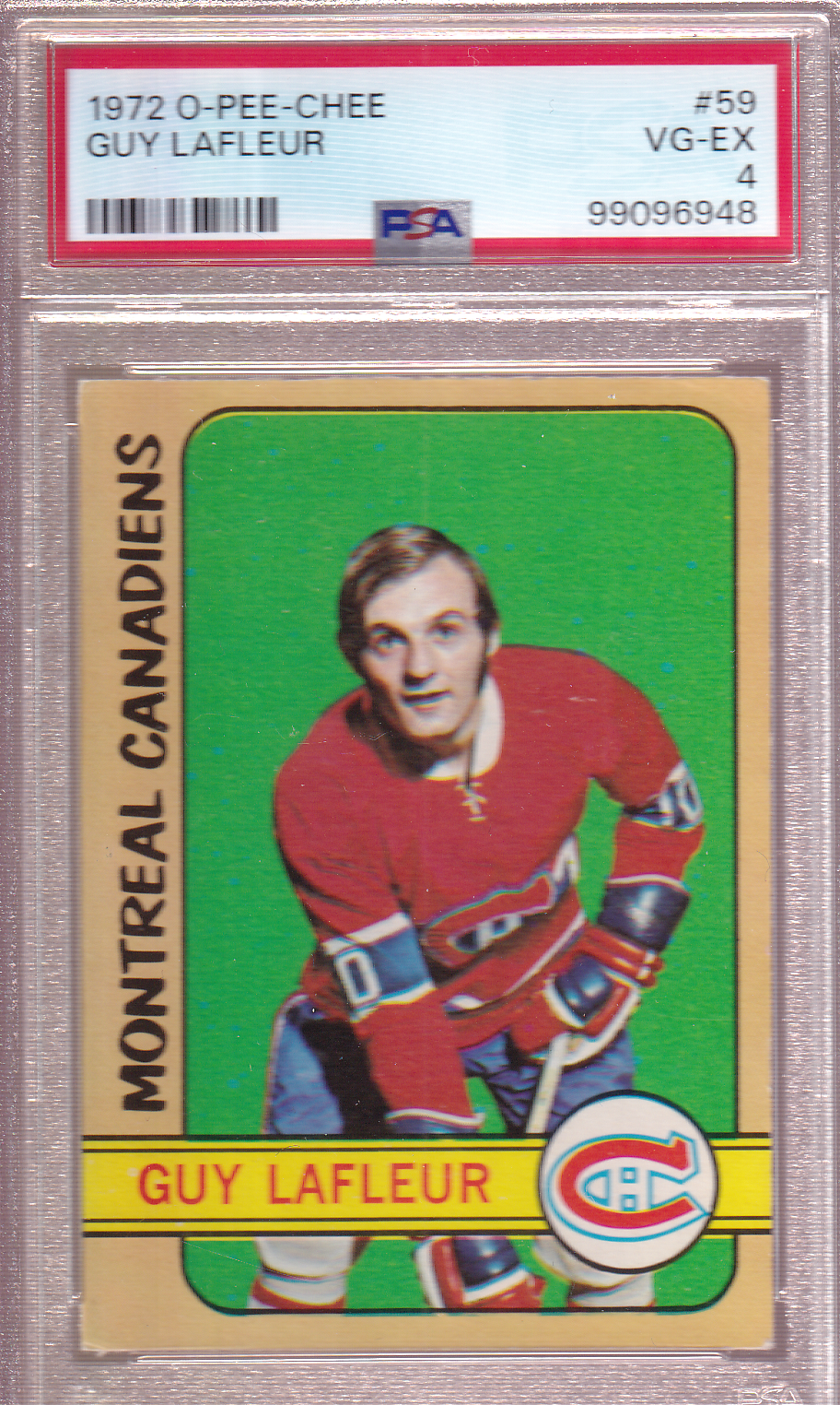 GUY LAFLEUR 1972-73 O-Pee-Chee Card #59 PSA 4 Montreal Canadiens