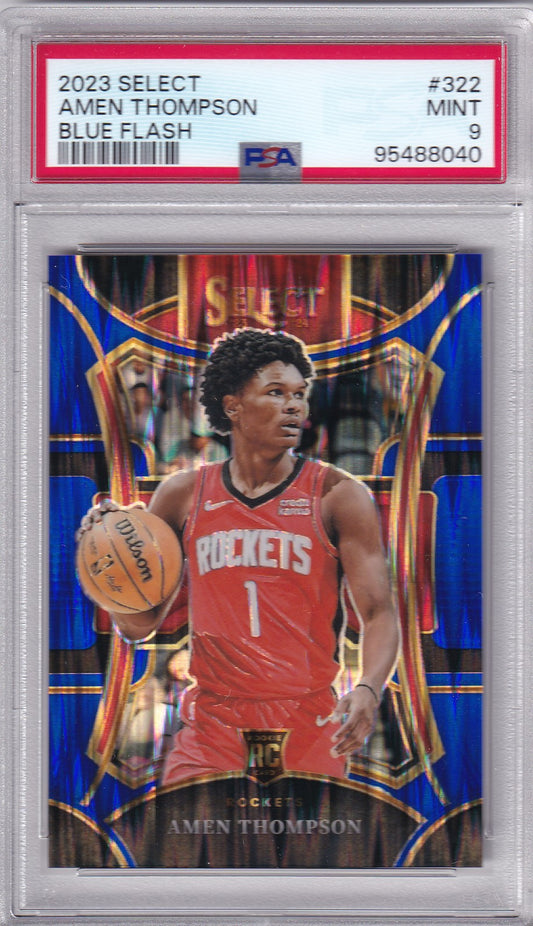 Amen Thompson #322 2023 Select Blue Flash /99 PSA 9 Rookie