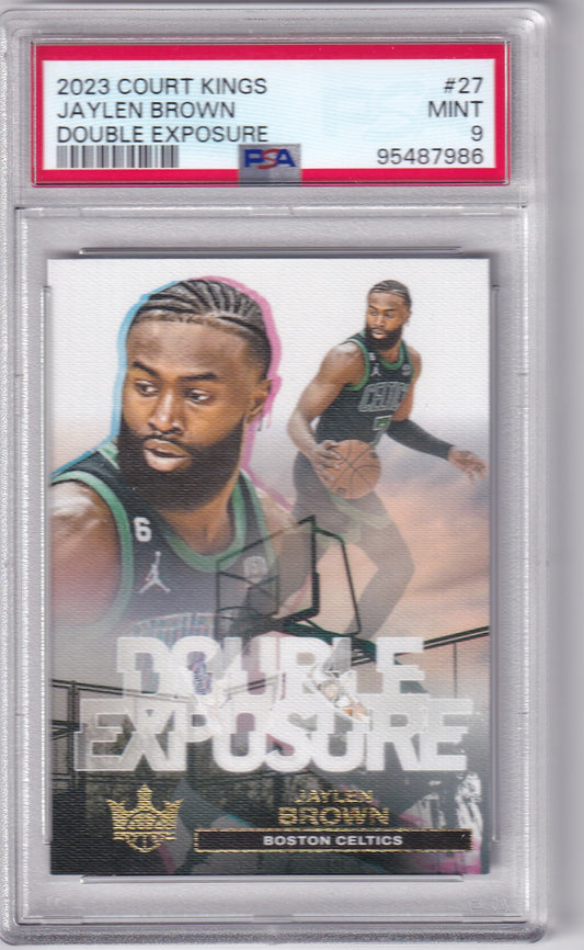 Jaylen Brown #27 2023 Court Kings Double Exposure PSA 9