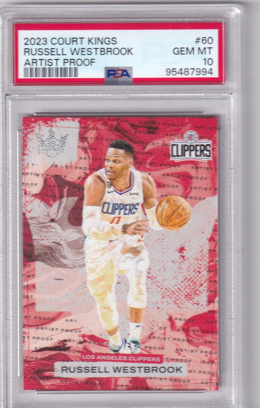 Russell Westbrook #60 2023 Court Kings Artist Proof PSA 10