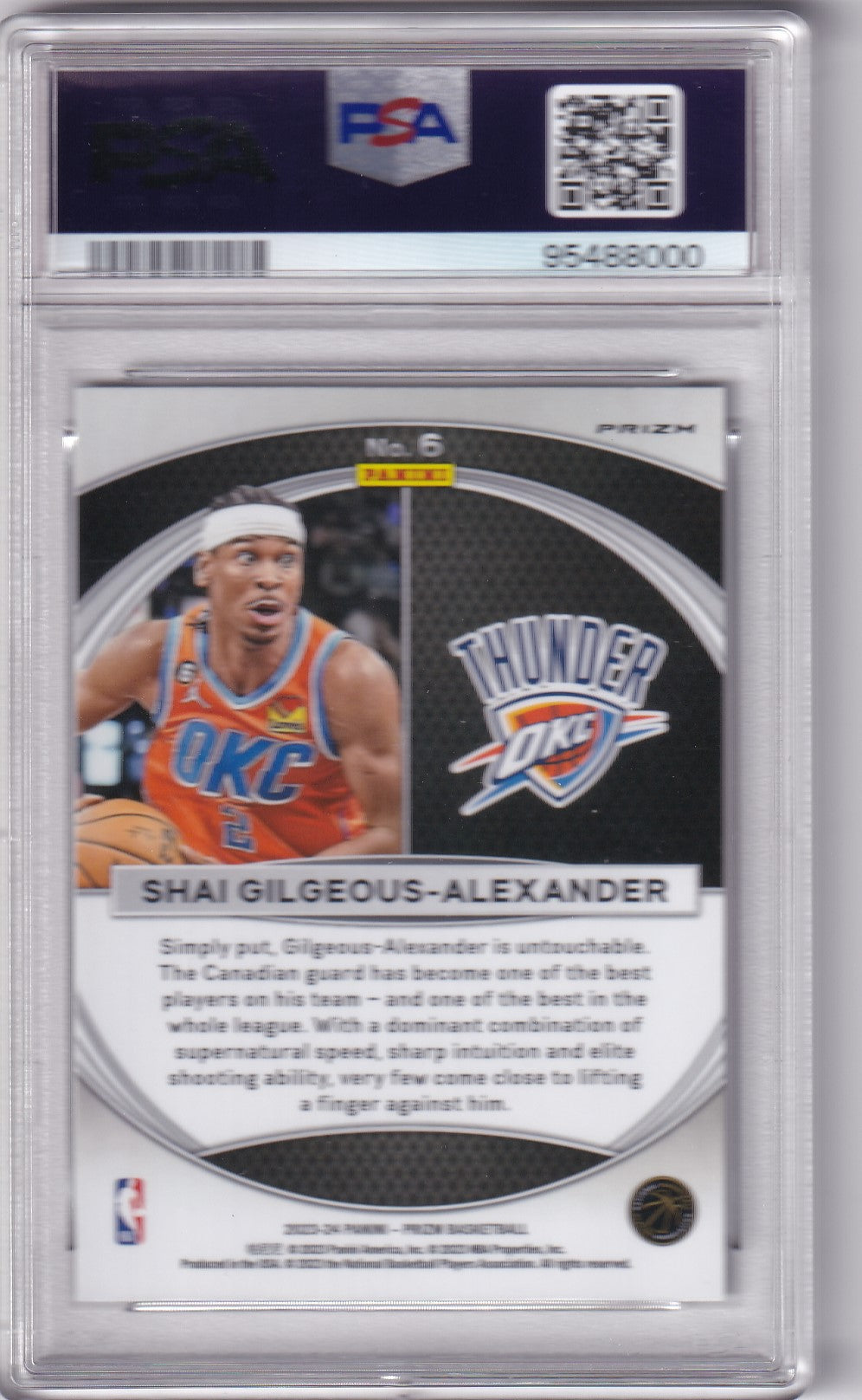 Shai Gilgeous-Alexander #6 2023 Prizm Global Reach Silver Prizm PSA 9