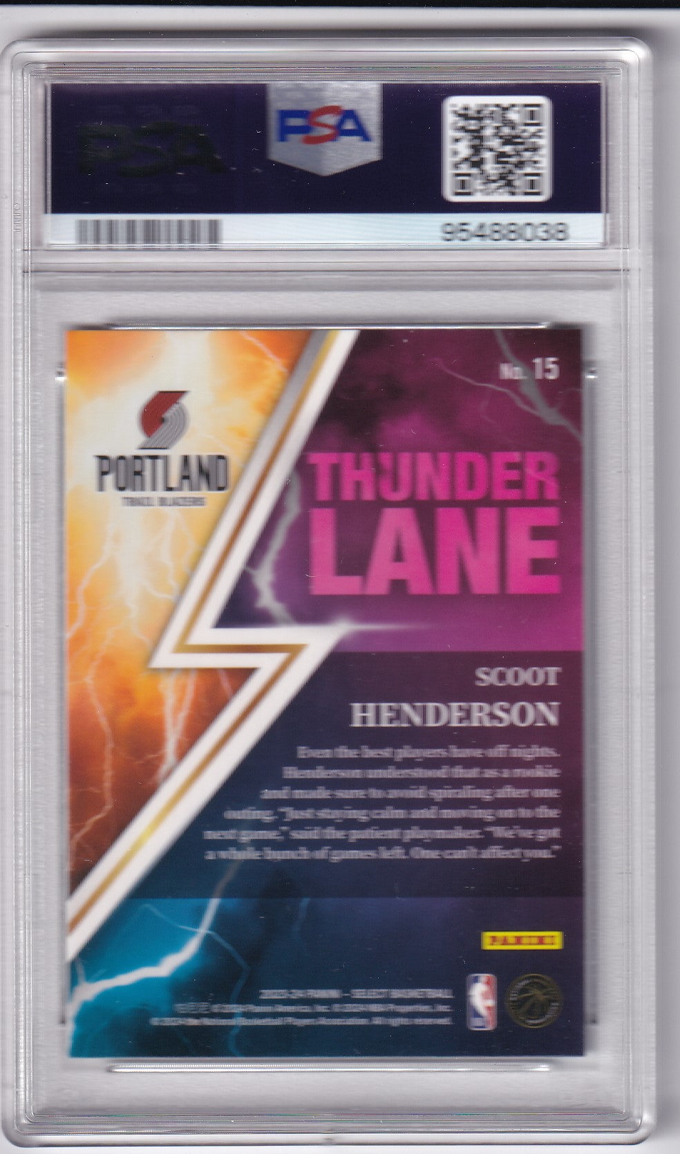 Scoot Henderson #15 2023 Select Thunder Lane PSA 9