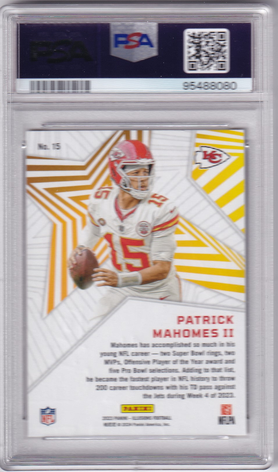 Patrick Mahomes II #15 2023 Illusions Shining Stars PSA 9