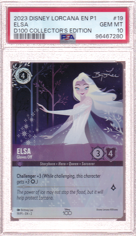 Elsa 2023 Lorcana #19 EN P1 D100 Collector's Edition PSA 10