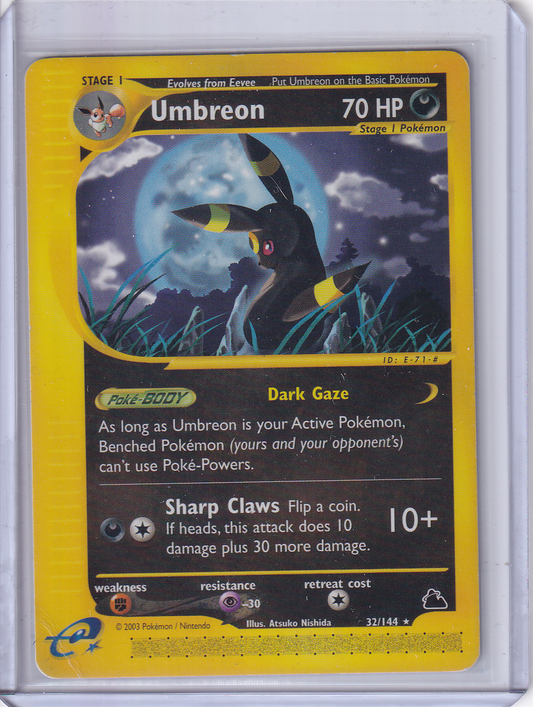 Umbreon  32/ 144 Pokémon Skyridge - Creased/Bent Bottom Left Corner - See Pictures