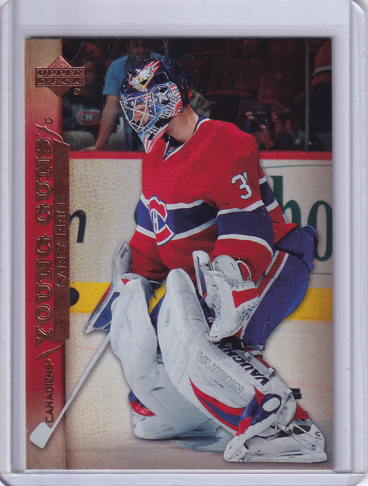 CAREY PRICE 2007-08 Upper Deck UD Young Guns Rookie Card RC #227 Montreal Canadiens #1