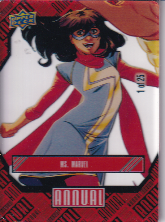 2023-24 UD Marvel Annual Crystal Clear #56 MS. MARVEL 1 of 25