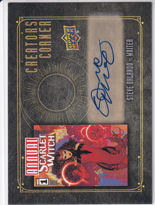2023-24 UD Marvel Annual CREATORS CORNER Steve Orlando Auto CC7 SCARLET WITCH