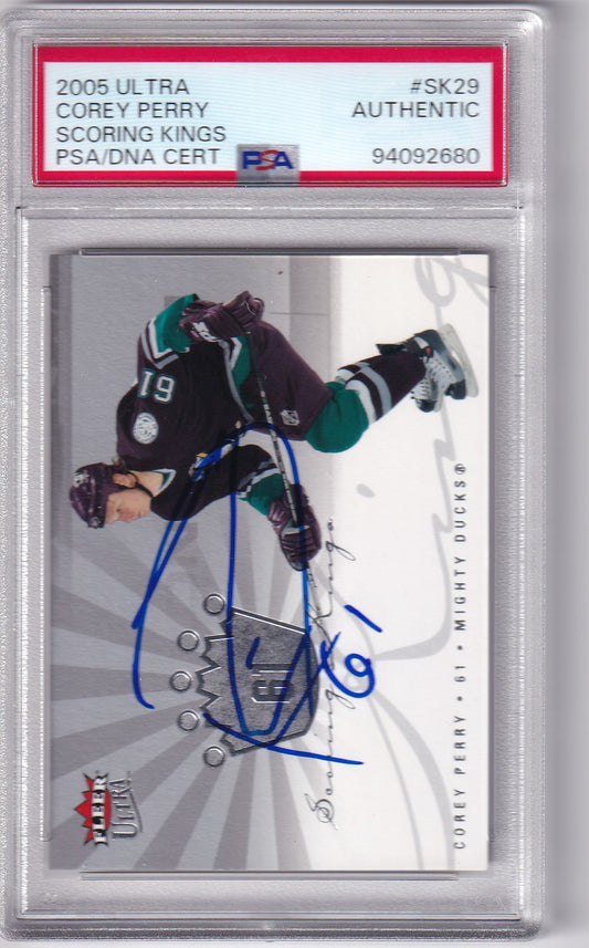 Corey Perry 2005 Ultra #SK29 PSA/DNA Autographed Rookie signed auto