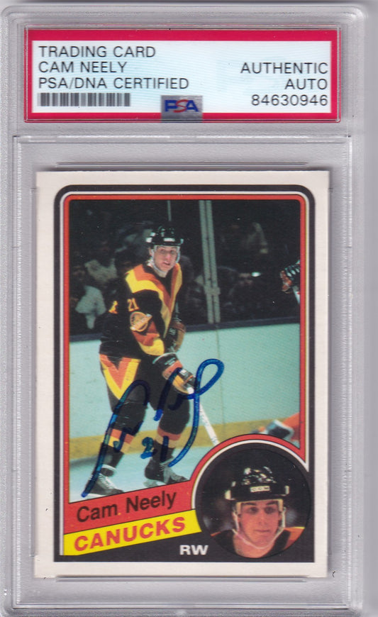 Cam Neely 1984-85 O-Pee-Chee Vancouver Canucks #327 PSA/DNA Autographed Rookie signed auto