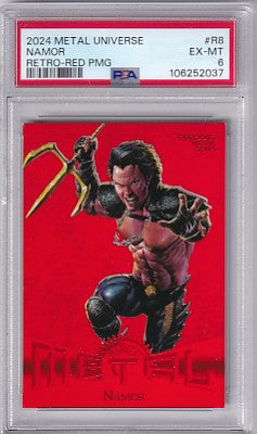 NAMOR 2024 SkyBox Metal Universe RED Precious Metal Gems 027/100 PSA 6 PMG #R-8