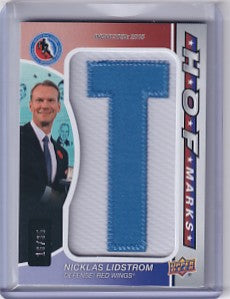 Nicklas Lidstrom 2024-25 SP Game Used HOF Marks 16/35 #HOFM-NL Detroit Red Wings