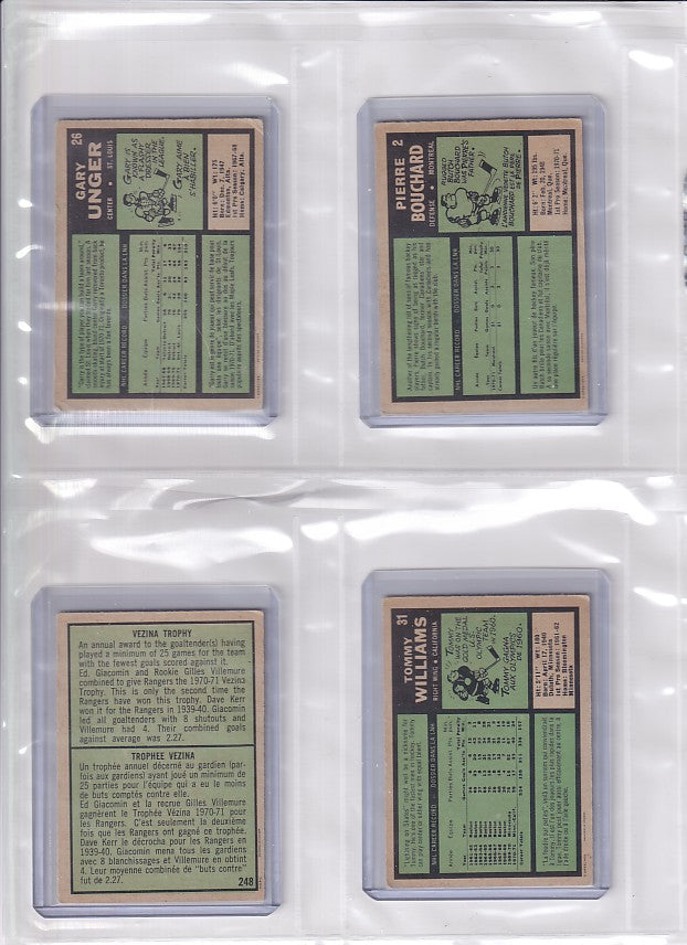1971-72 O-Pee-Chee Complete Set + Booklets