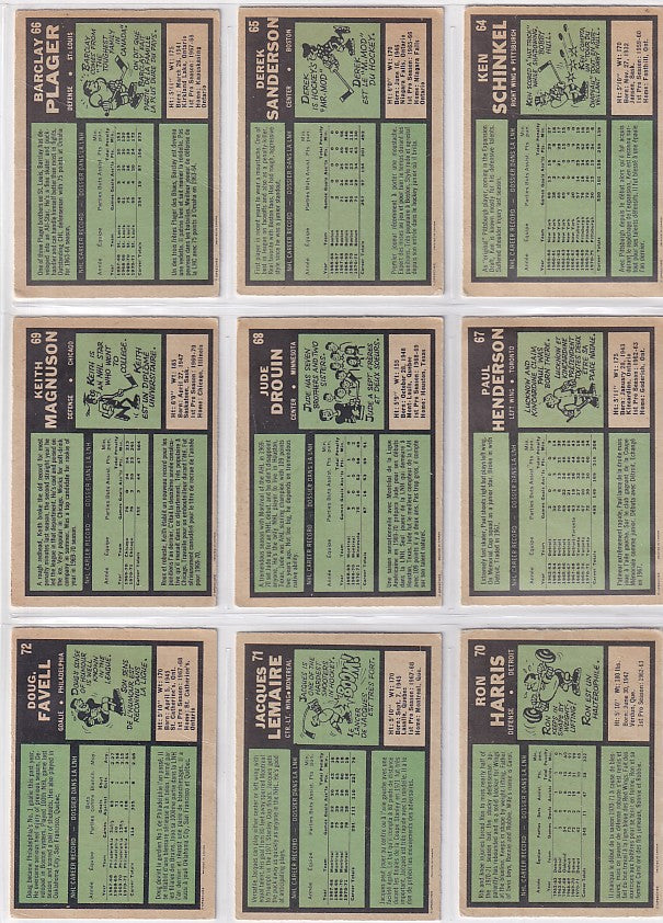 1971-72 O-Pee-Chee Complete Set + Booklets