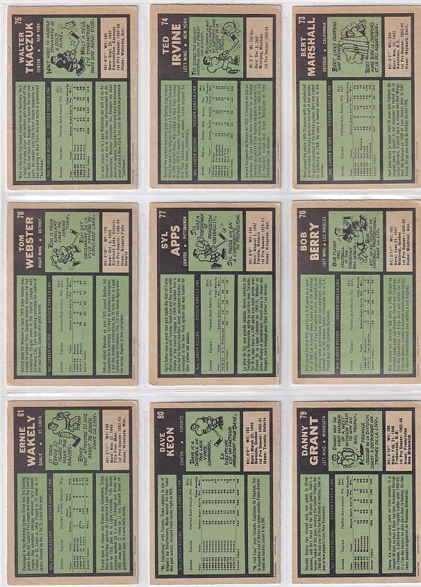 1971-72 O-Pee-Chee Complete Set + Booklets