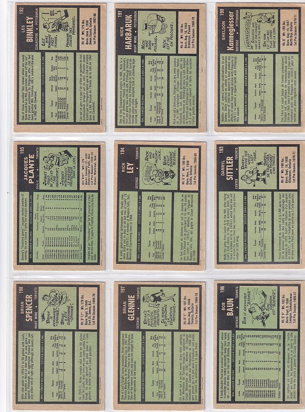 1971-72 O-Pee-Chee Complete Set + Booklets