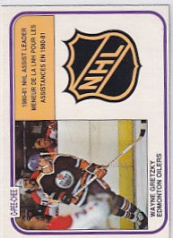 Wayne Gretzky 1981-82 O-Pee-Chee NHL Assist Leaders #383