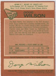 Doug Wilson Rookie RC 1978-79 O-Pee-Chee #168