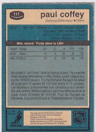 Paul Coffey Rookie RC 1981-82 O-Pee-Chee #111