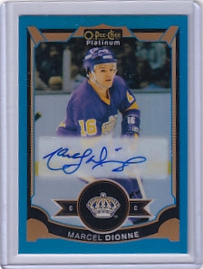 Marcel Dionne Blue Rainbow Auto Card MD 2015-16 O-Pee-Chee Platinum Los Angeles Kings
