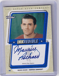 Maurice Richard Inkredible Auto Card MaR 1999-00 Upper Deck Retro Montreal Canadiens