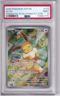 PSA 9 Eevee Promo 173 Pokemon Center Stamped