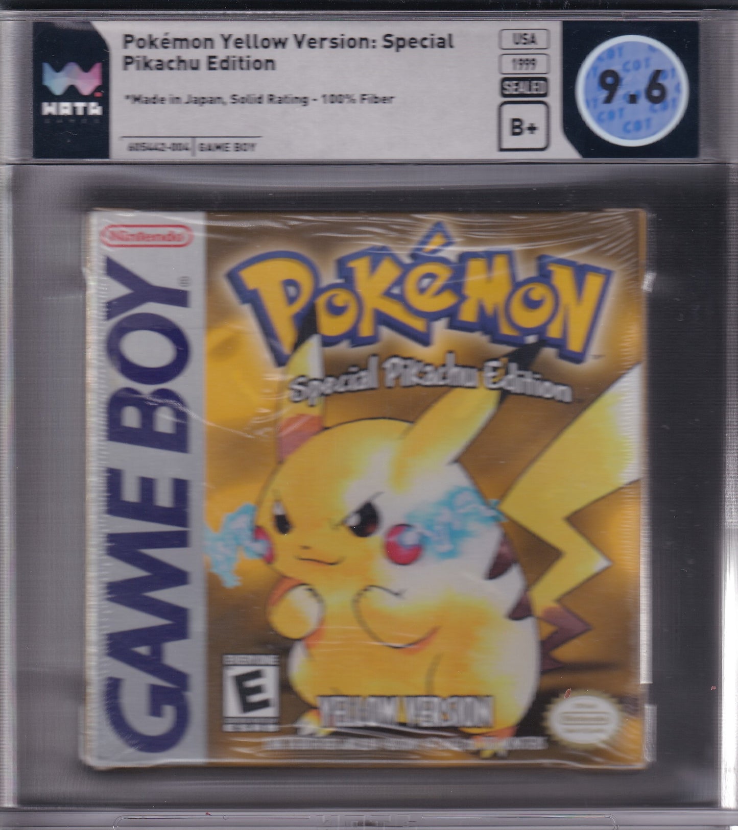 Pokémon YELLOW Version : Special Pikachu Edition Version Game Boy Sealed in Box Graded 9.6 Sealed New in Box