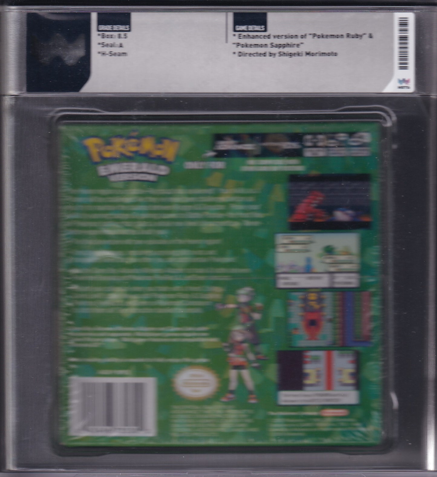 Pokémon Emerald Version Game Boy Advanced Sealed in Box Graded 8.5