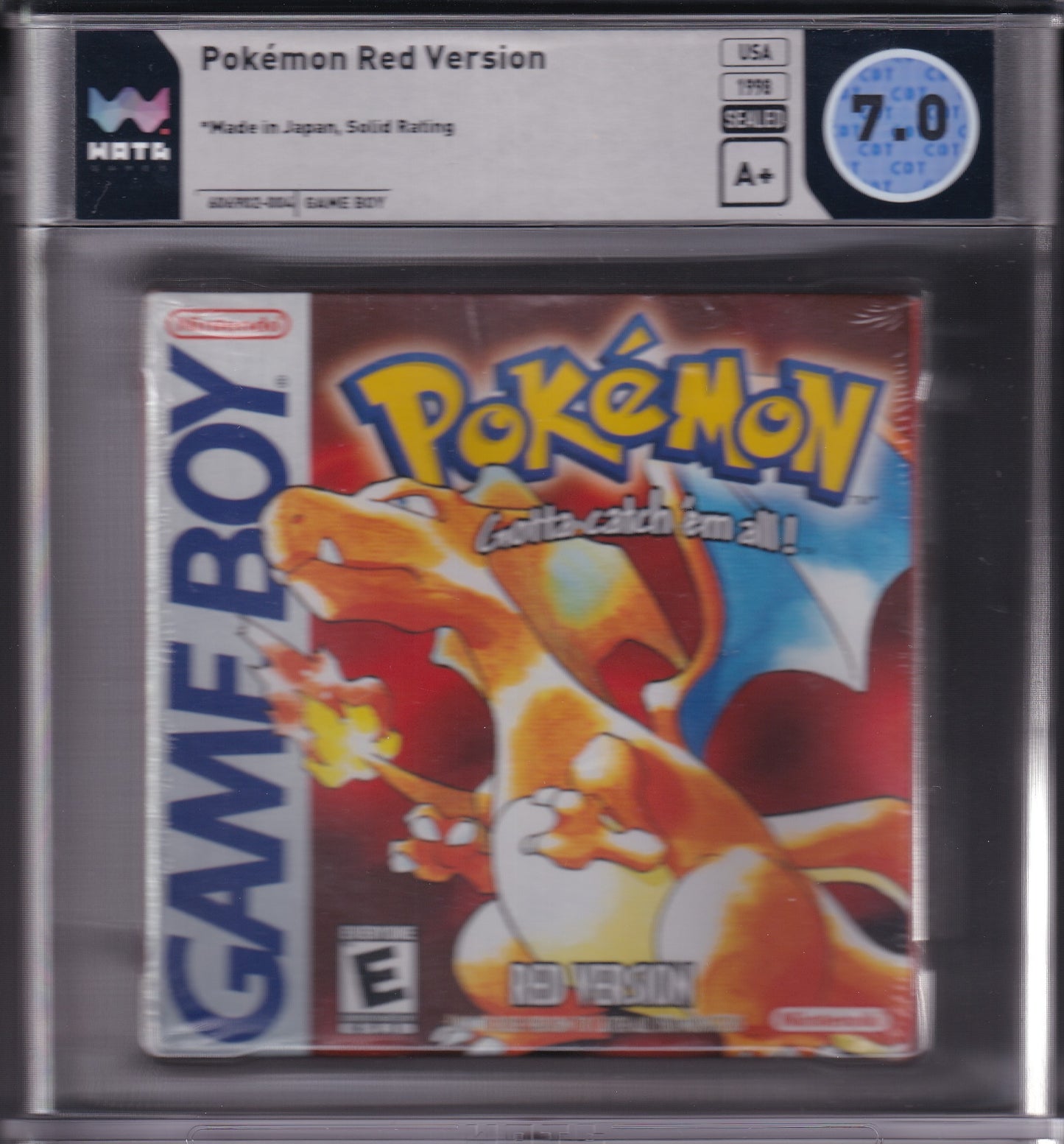 Pokémon RED Version Game Boy Sealed in Box Graded 7.0 Sealed New in Box