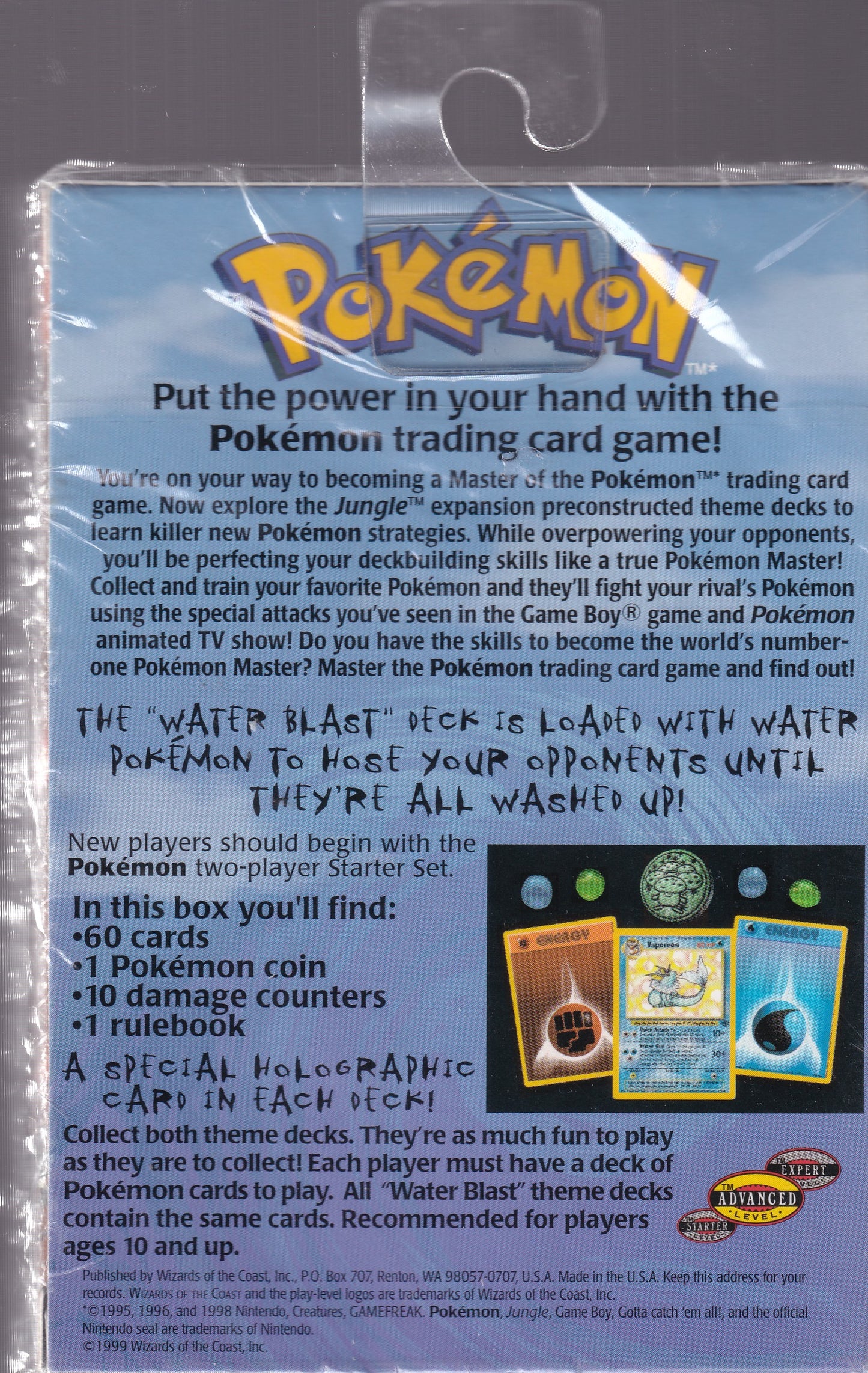 POKEMON - JUNGLE Water Blast Sealed Deck